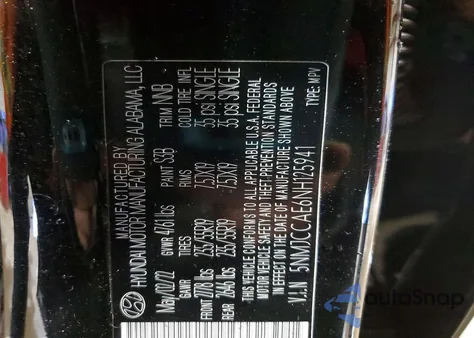 2022 Hyundai Tucson Sel z USA, uszkodzony, nr VIN 5NMJCCAE6NH125941